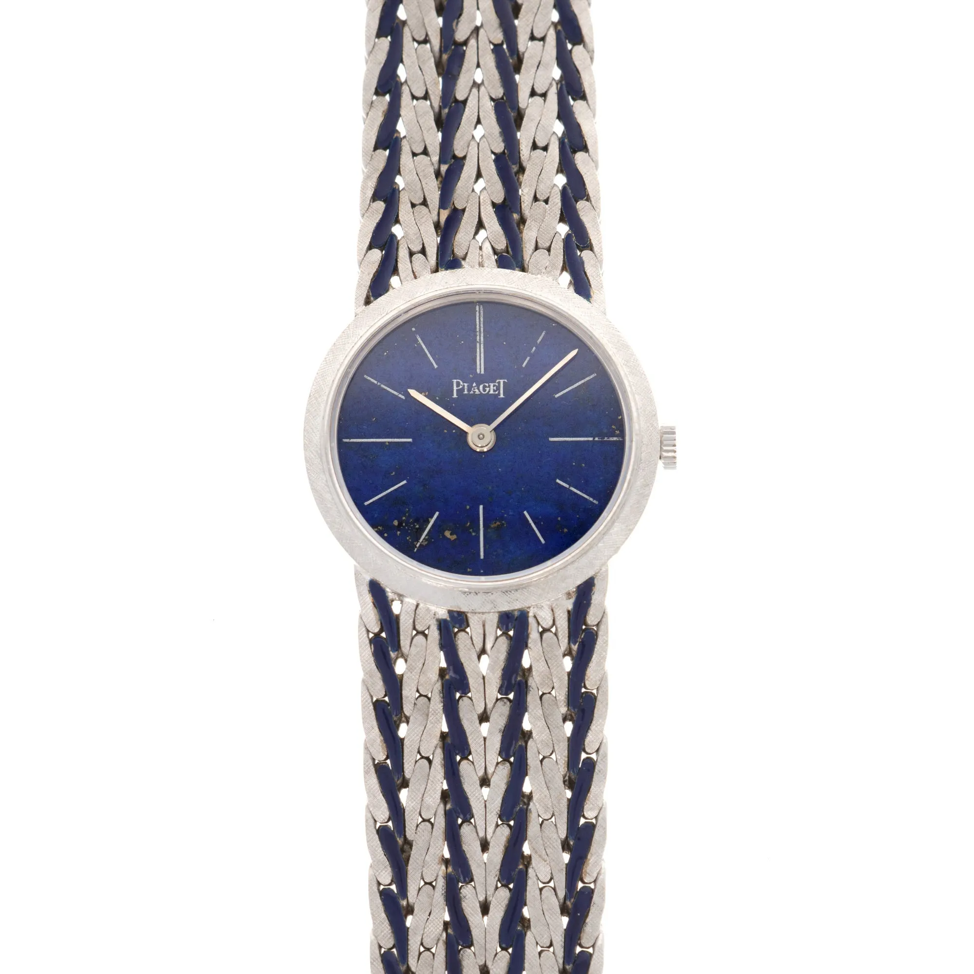 Piaget White Gold Lapis Enamel Watch Ref. 924