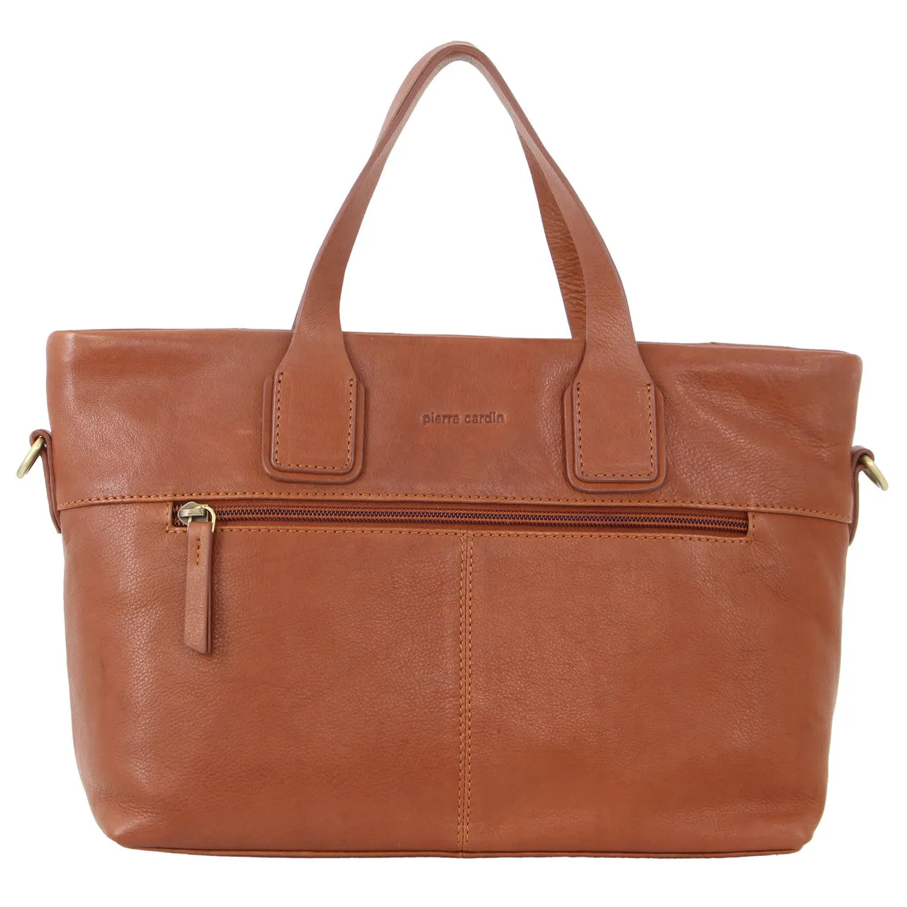Pierre Cardin Herringbone Leather Tote PC3473