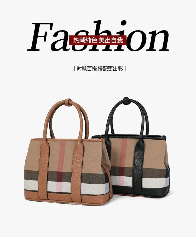Plaid Designer Shoulder Bag