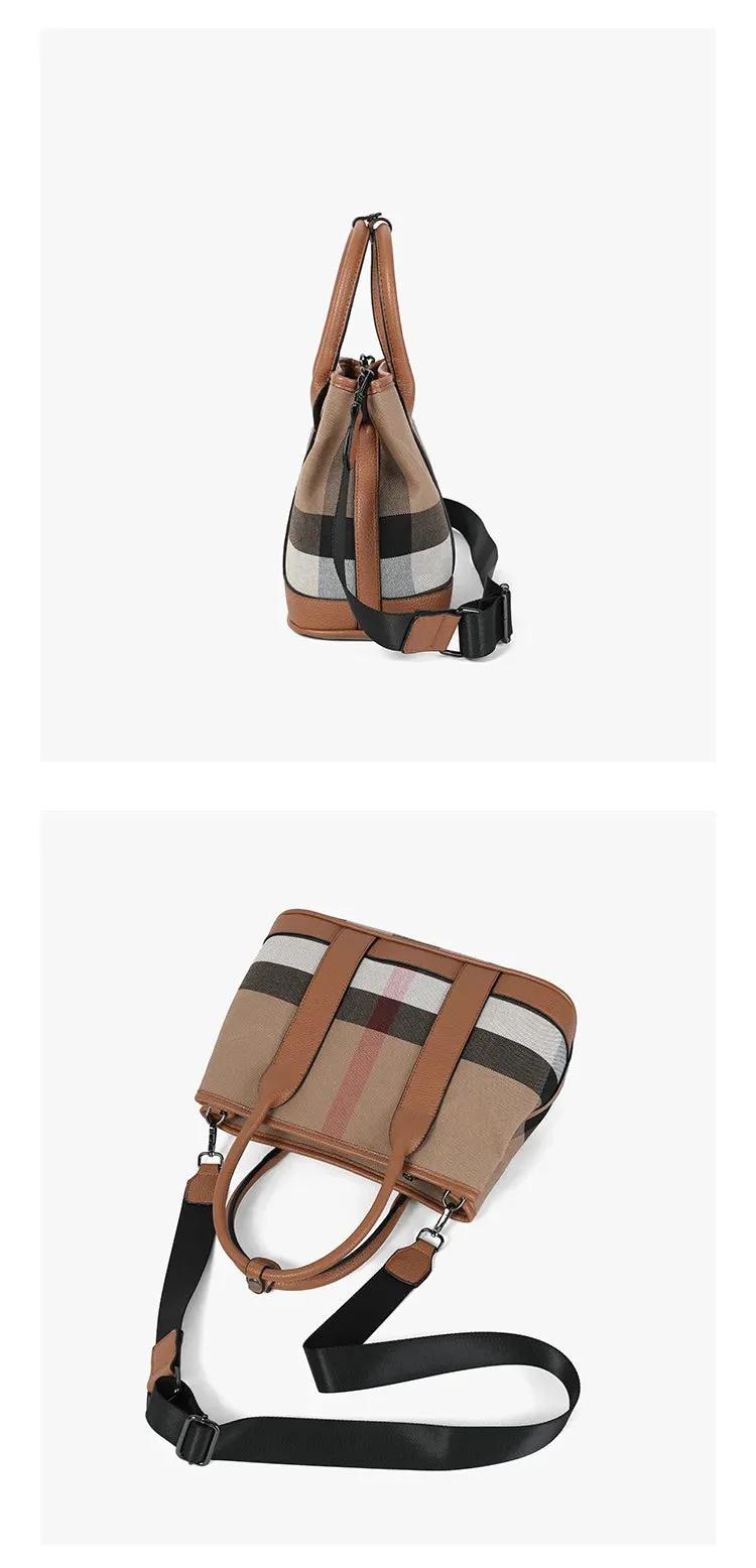 Plaid Designer Shoulder Bag