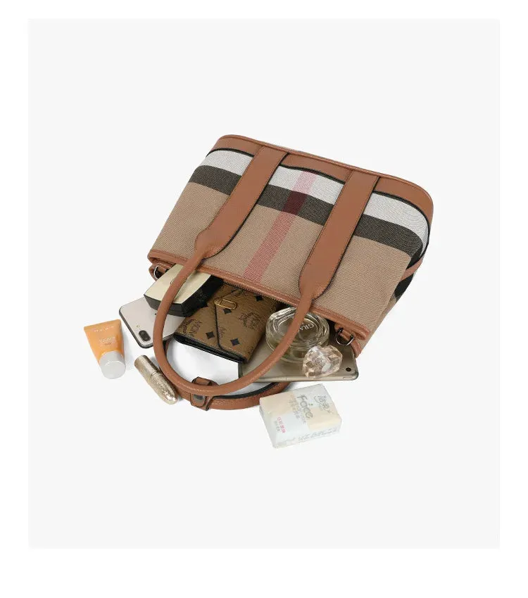 Plaid Designer Shoulder Bag