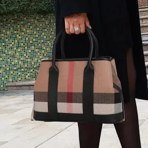 Plaid Designer Shoulder Bag