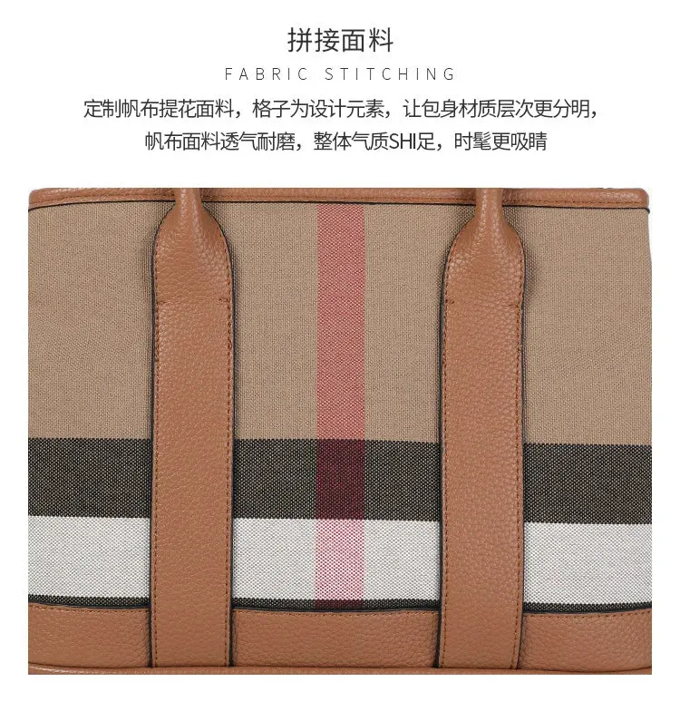 Plaid Designer Shoulder Bag