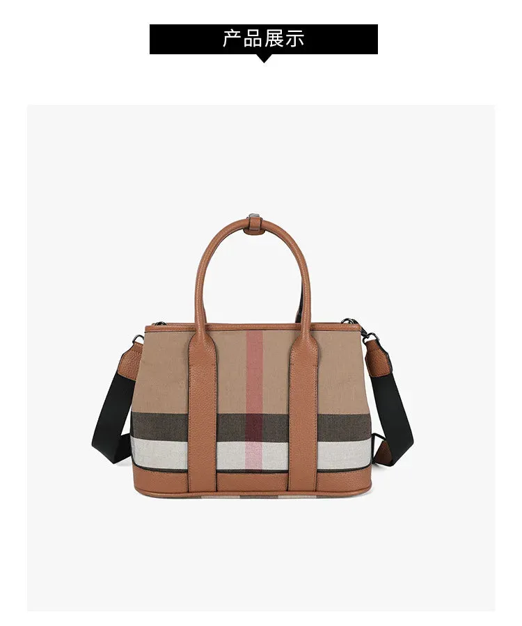 Plaid Designer Shoulder Bag