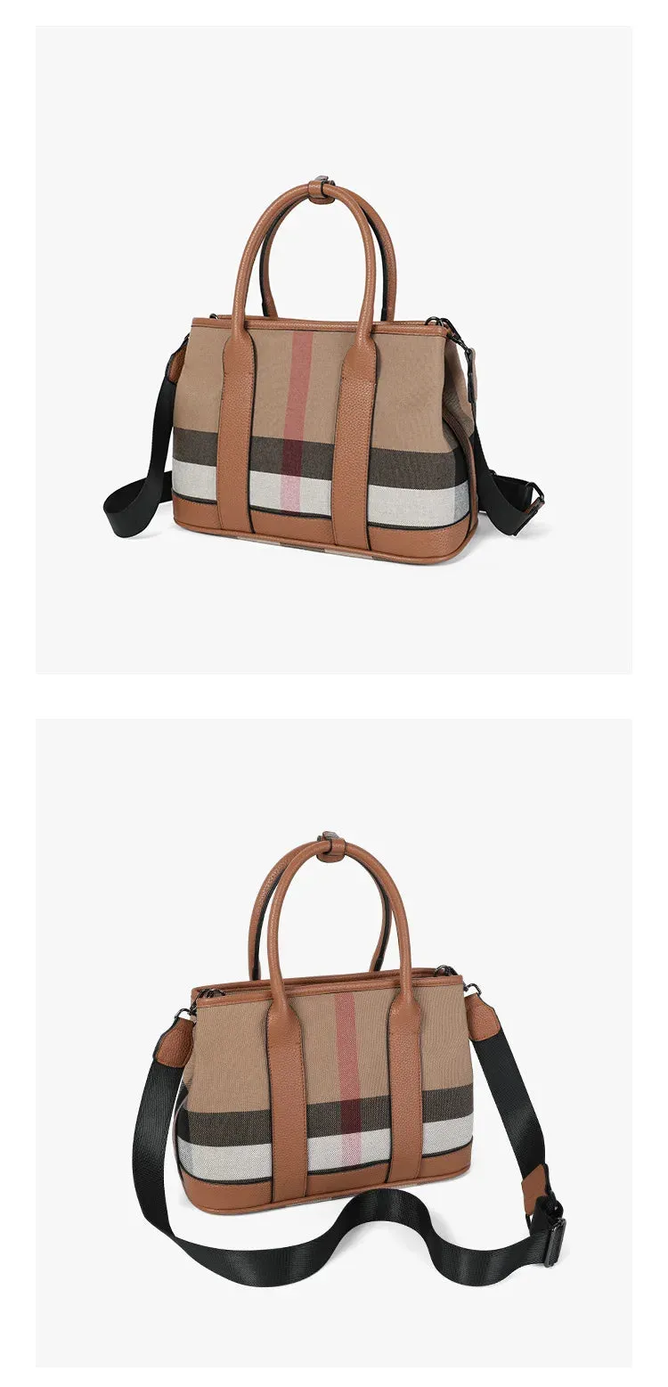 Plaid Designer Shoulder Bag