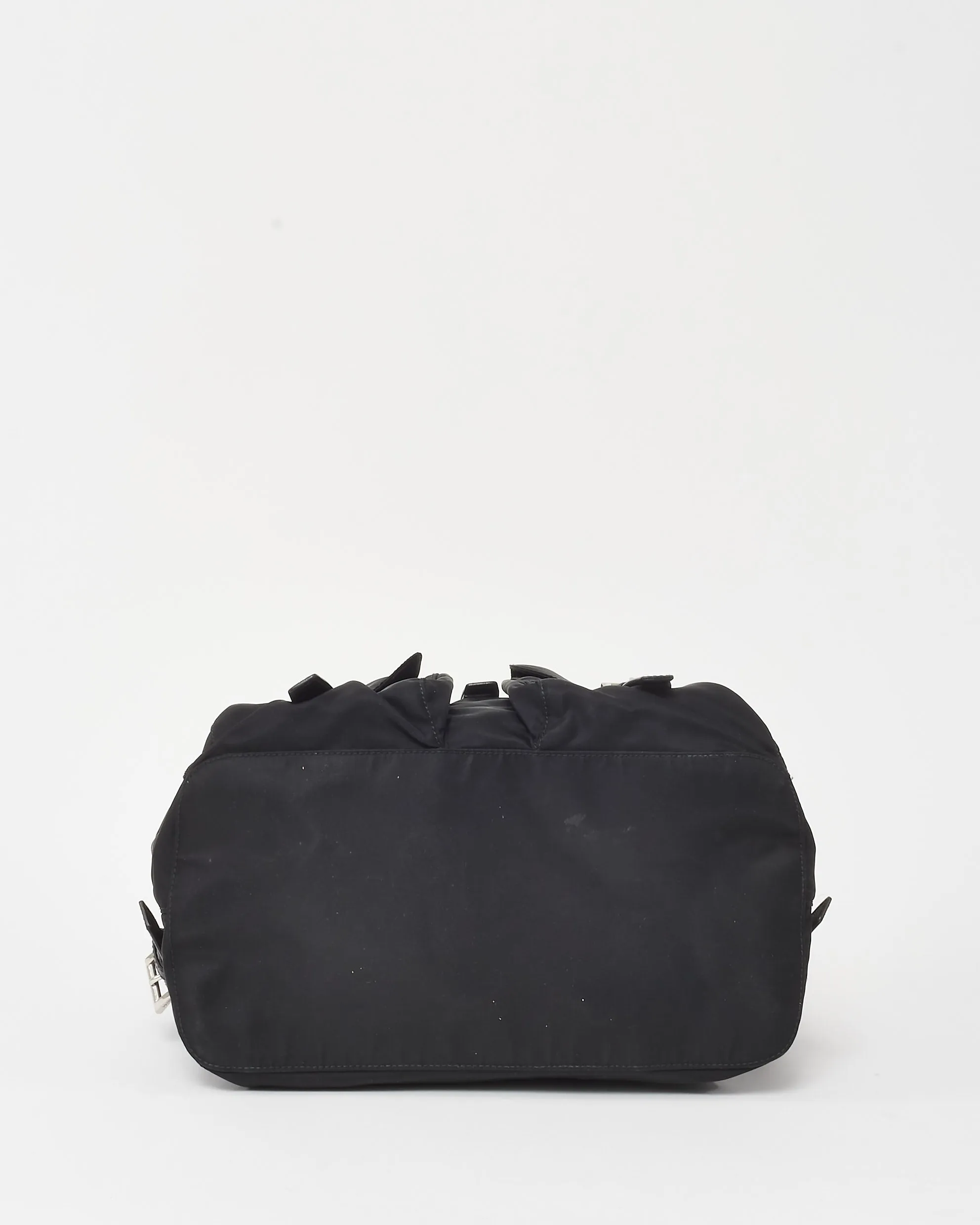 Prada Black Nylon Small Double Pocket Backpack