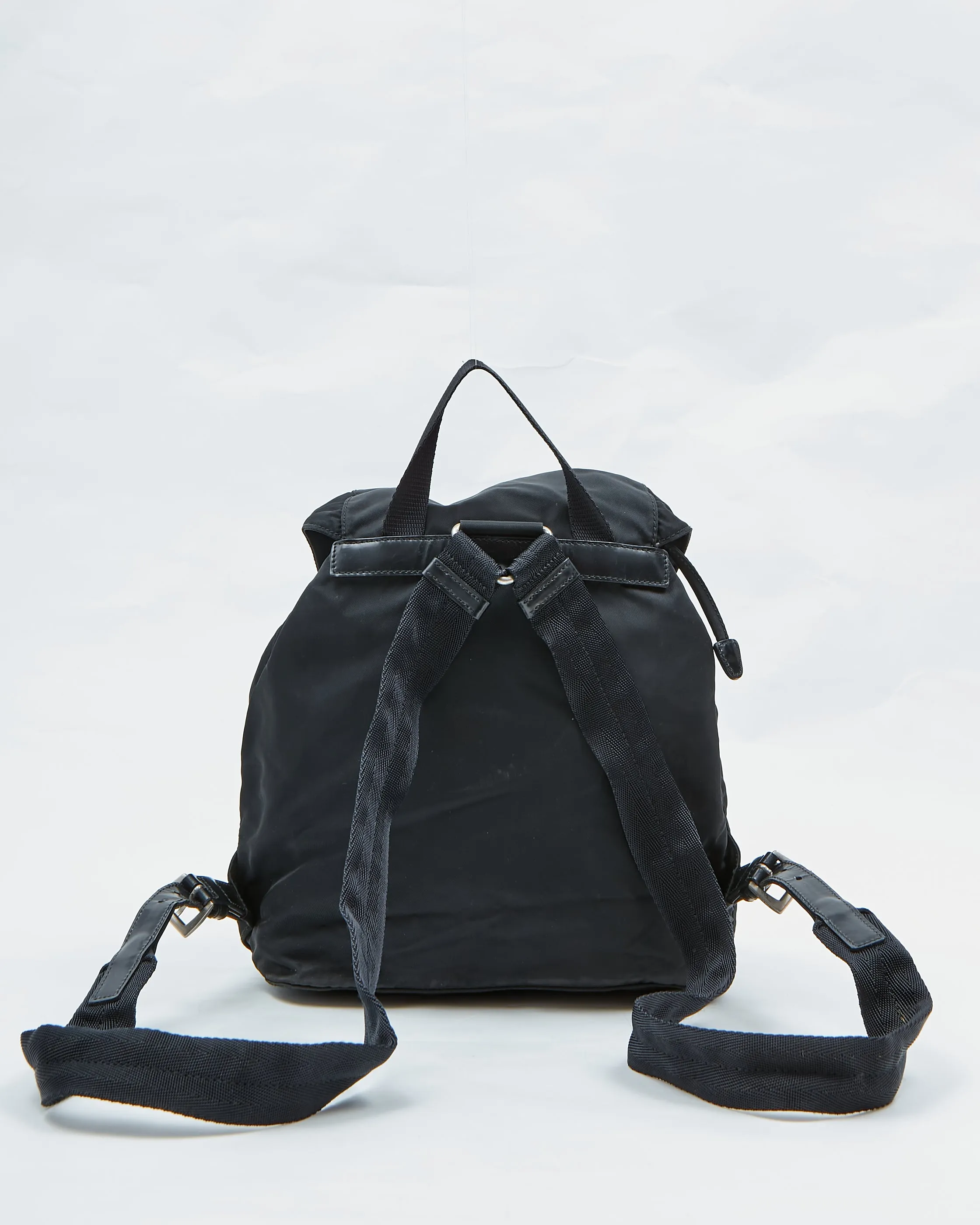 Prada Black Nylon Tessuto Small Backpack Bag