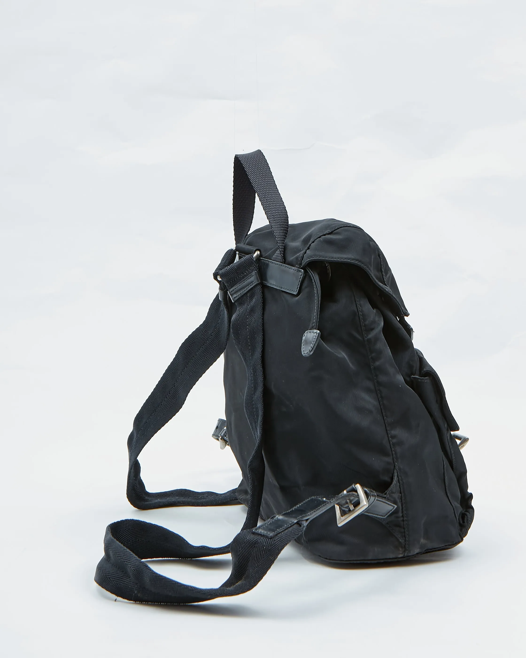 Prada Black Nylon Tessuto Small Backpack Bag