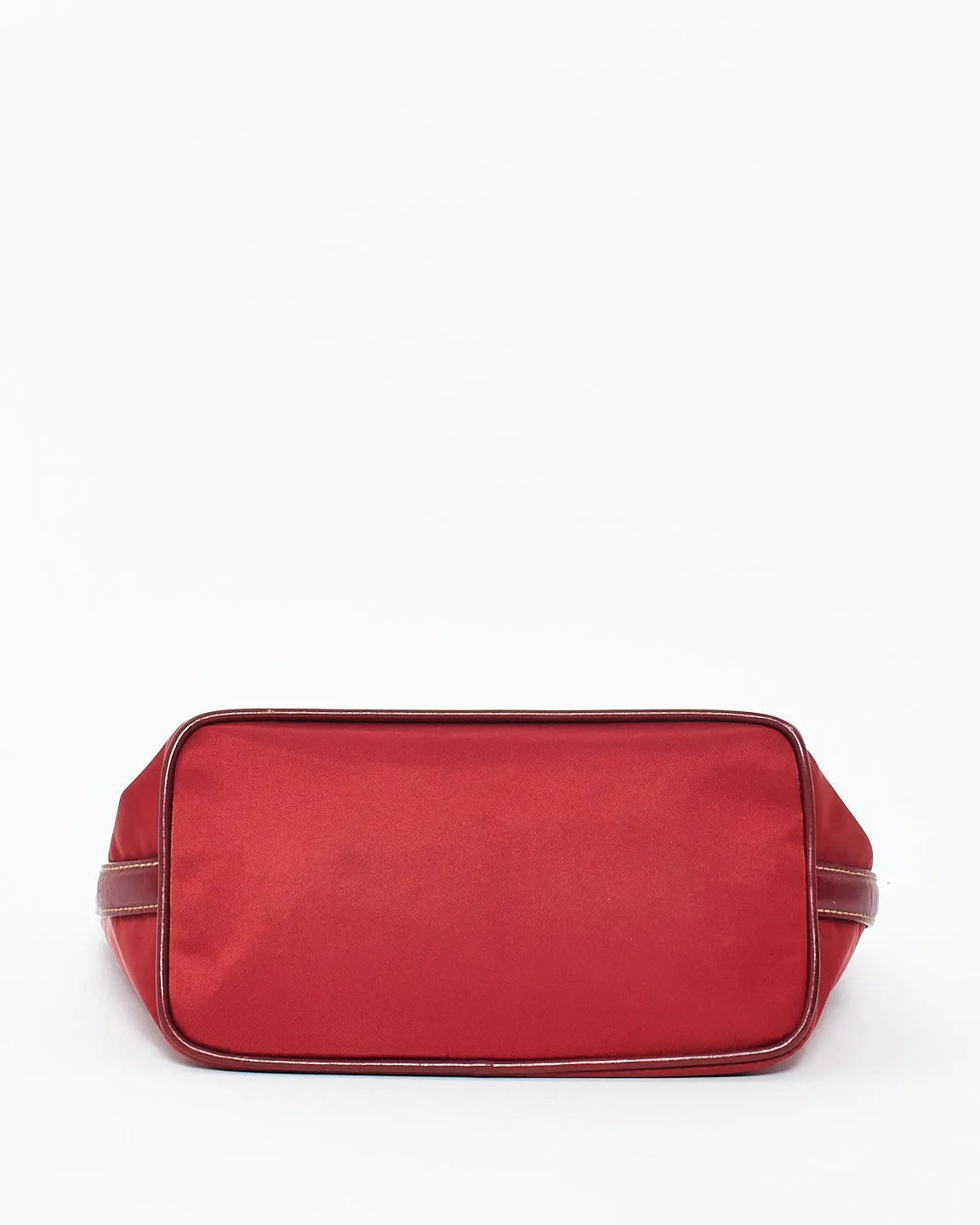 Prada Red Nylon Buckle Strap Shoulder Bag