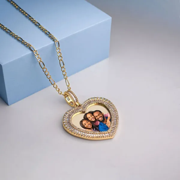 Premium Heart Encrusted Gemstone Necklace Jewelry