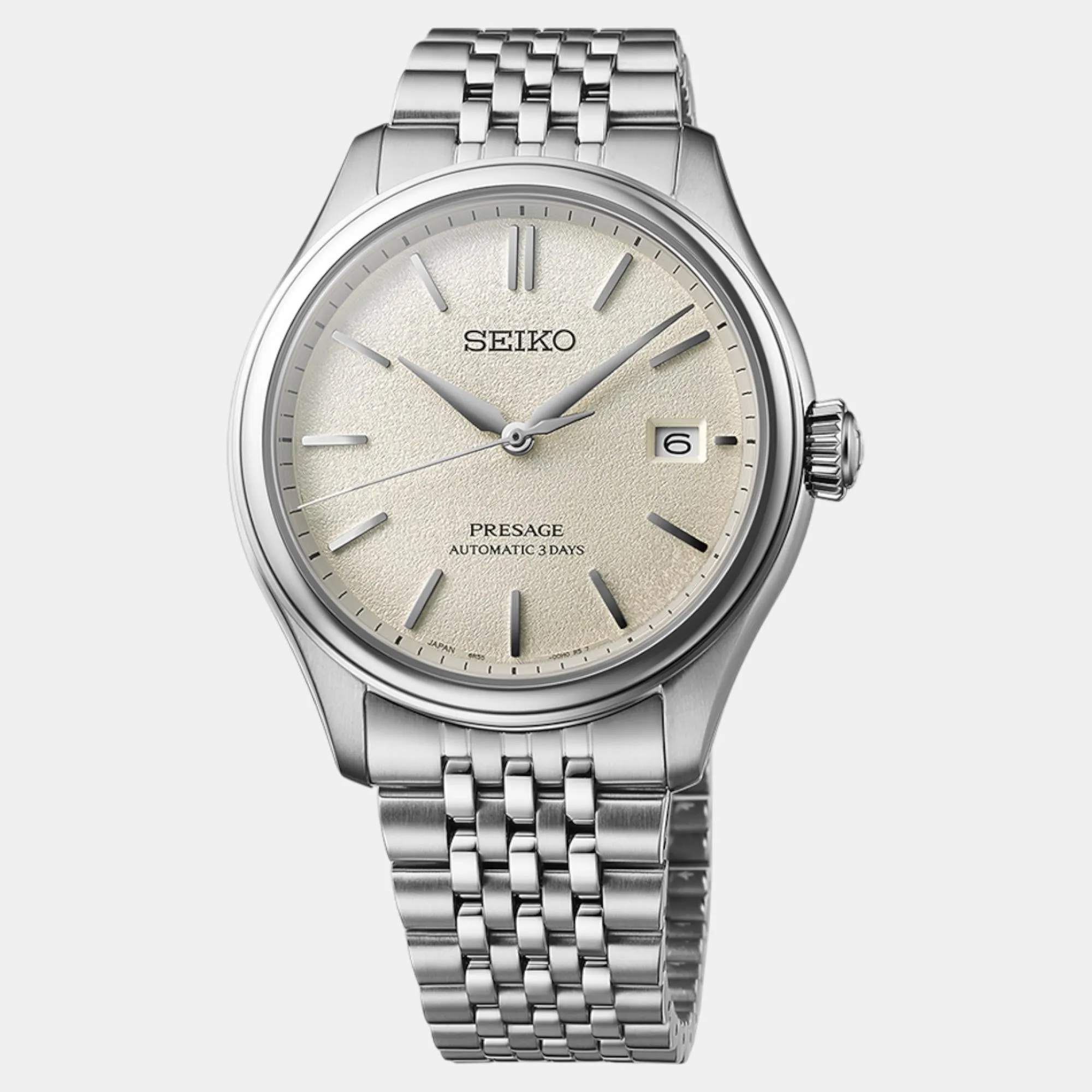 Presage Men Automatic White Dial Analog Stainless Steel Watch SPB463J1