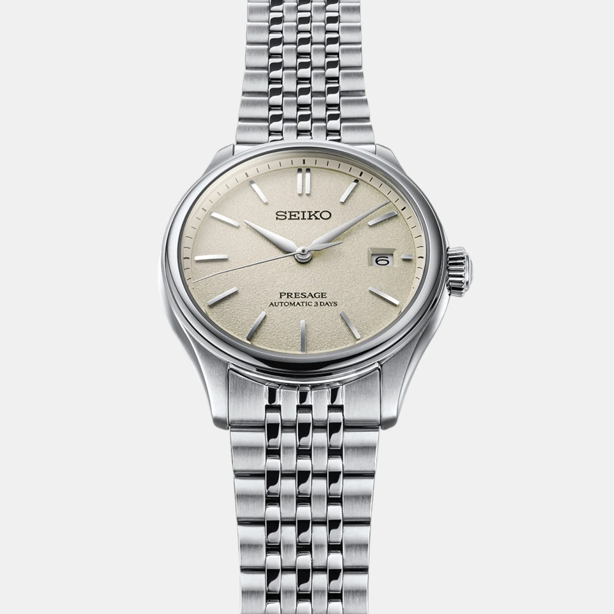Presage Men Automatic White Dial Analog Stainless Steel Watch SPB463J1