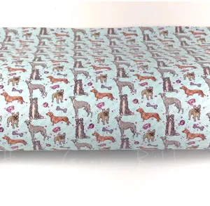 Puppy - Dachshund, Collie, Terrier, Greyhound Synthetic Leather Sheets USDR