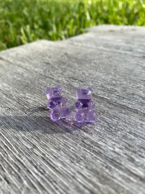 Purple Gummy Bear Earrings Gummy Bear Gift