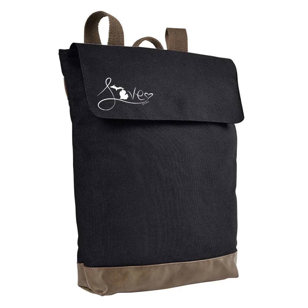 "Michigan Love #9" Canvas Day Pack