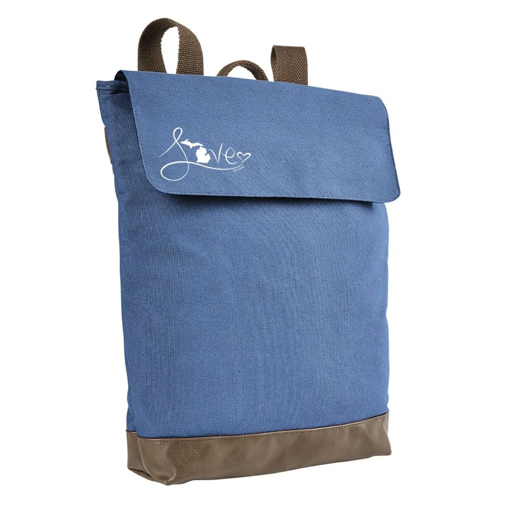 "Michigan Love #9" Canvas Day Pack