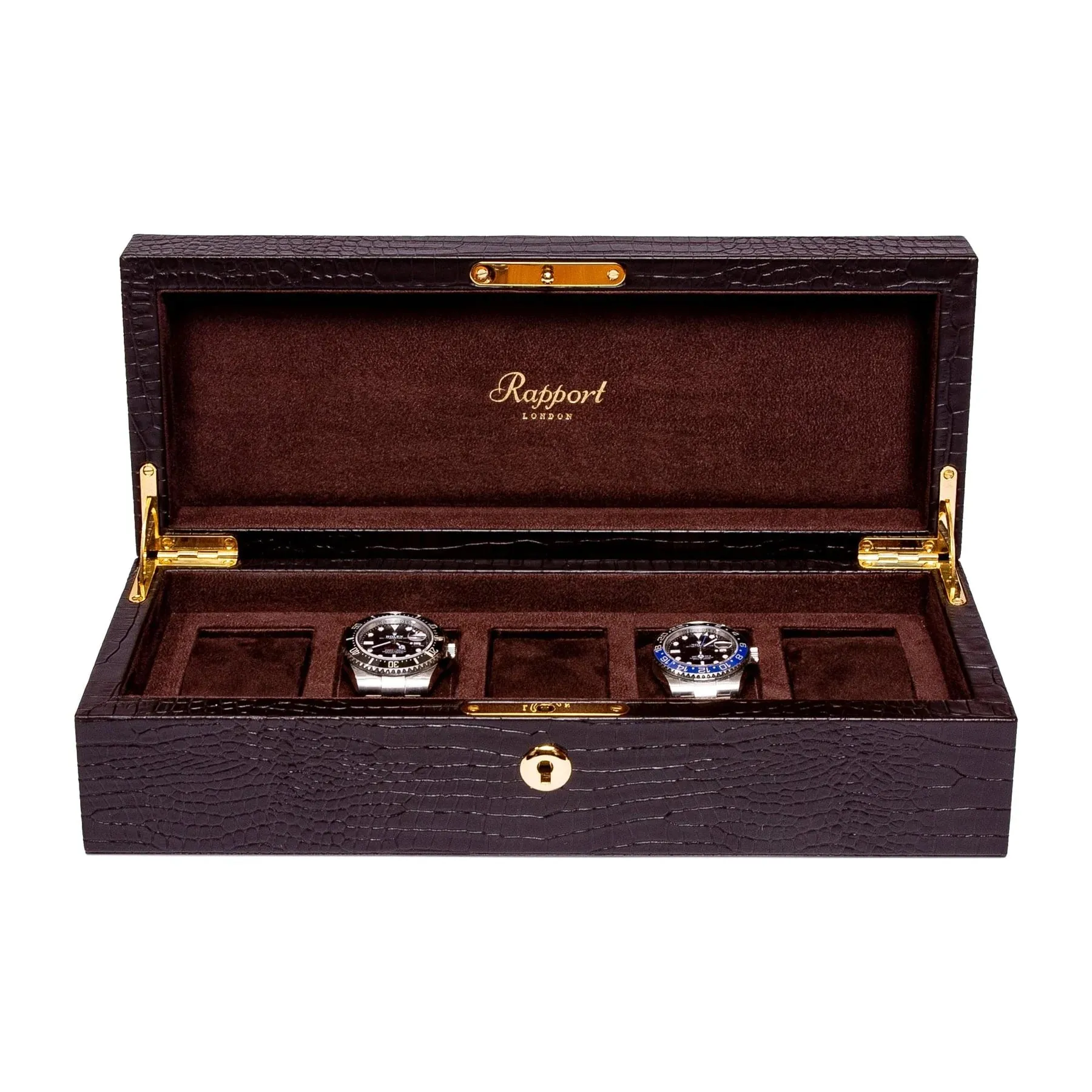 Rapport Brompton Five Watch Collector Box Case - Brown (5 Watches)