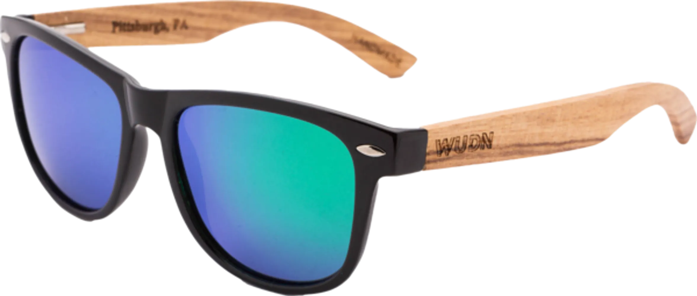 Real Zebra Wood Wanderer Sunglasses by WUDN