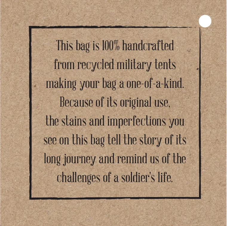 Recycled Military Tent Crossbody with Camoflouge