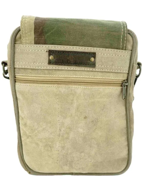 Recycled Military Tent Crossbody with Camoflouge