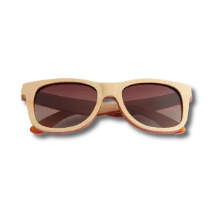 Recycled Skatedeck Kickflip Natural Sunglasses