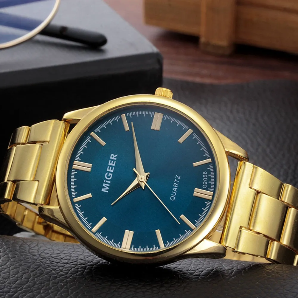 Relogio Masculino 2019 Gold Sports Watches For Men Military Army Analog Men Watch Stainless Steel Dress Male Clock Saati LD