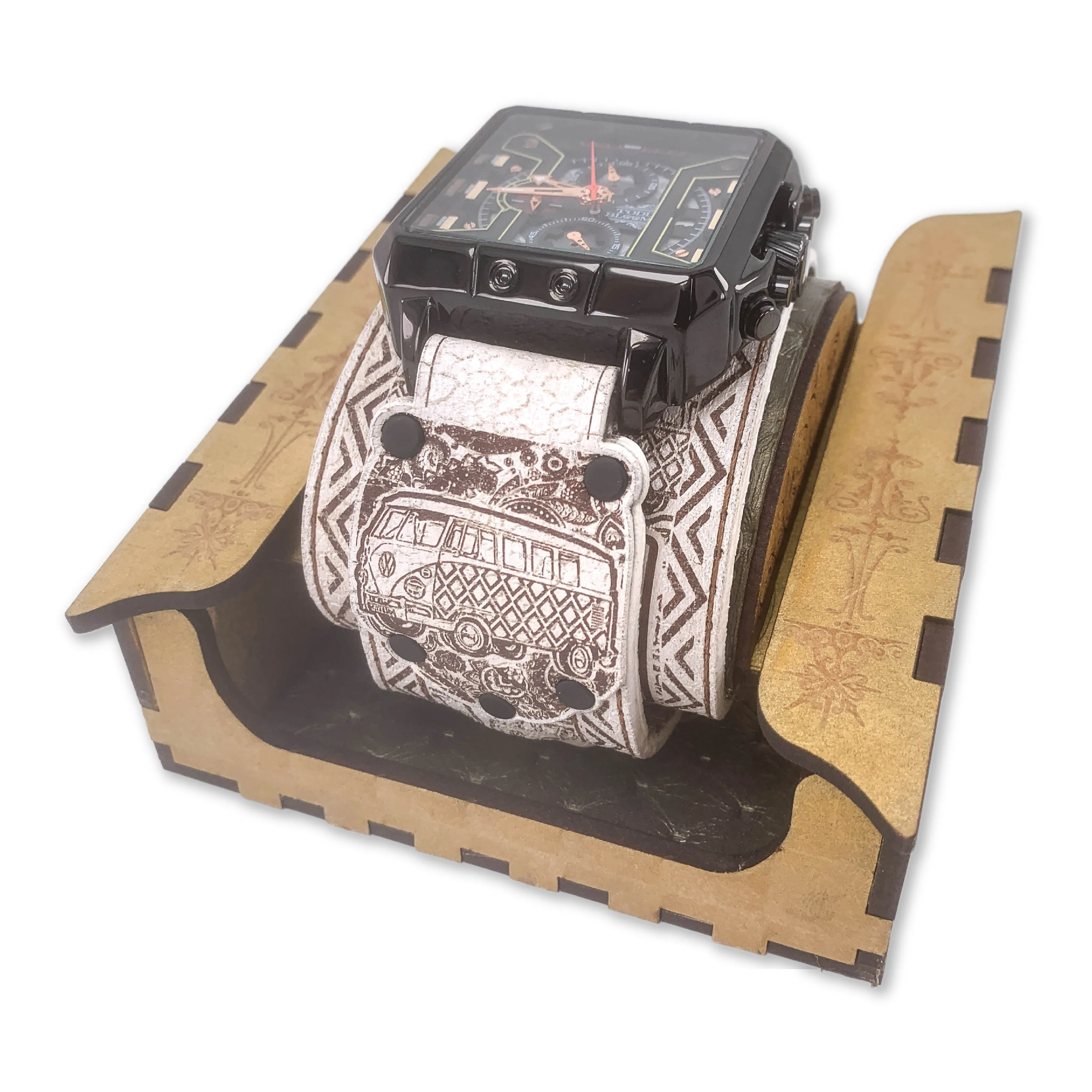 ROAD TRIPPIN VI-MENS HAND MADE-FULL GRAIN LEATHER-WATCH