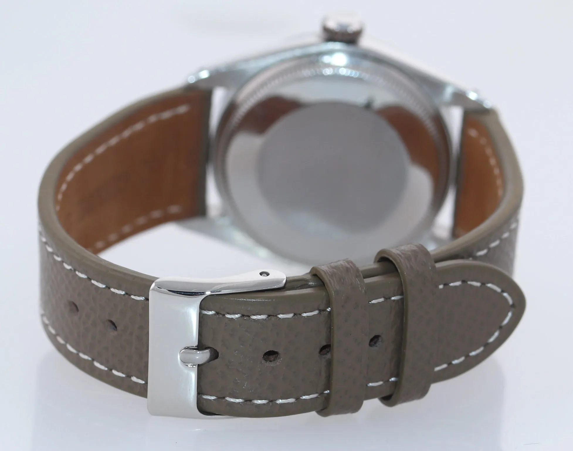 Rolex Blue Stick Dial 34mm Hodinkee Leather Steel Bezel 1500 Date Watch