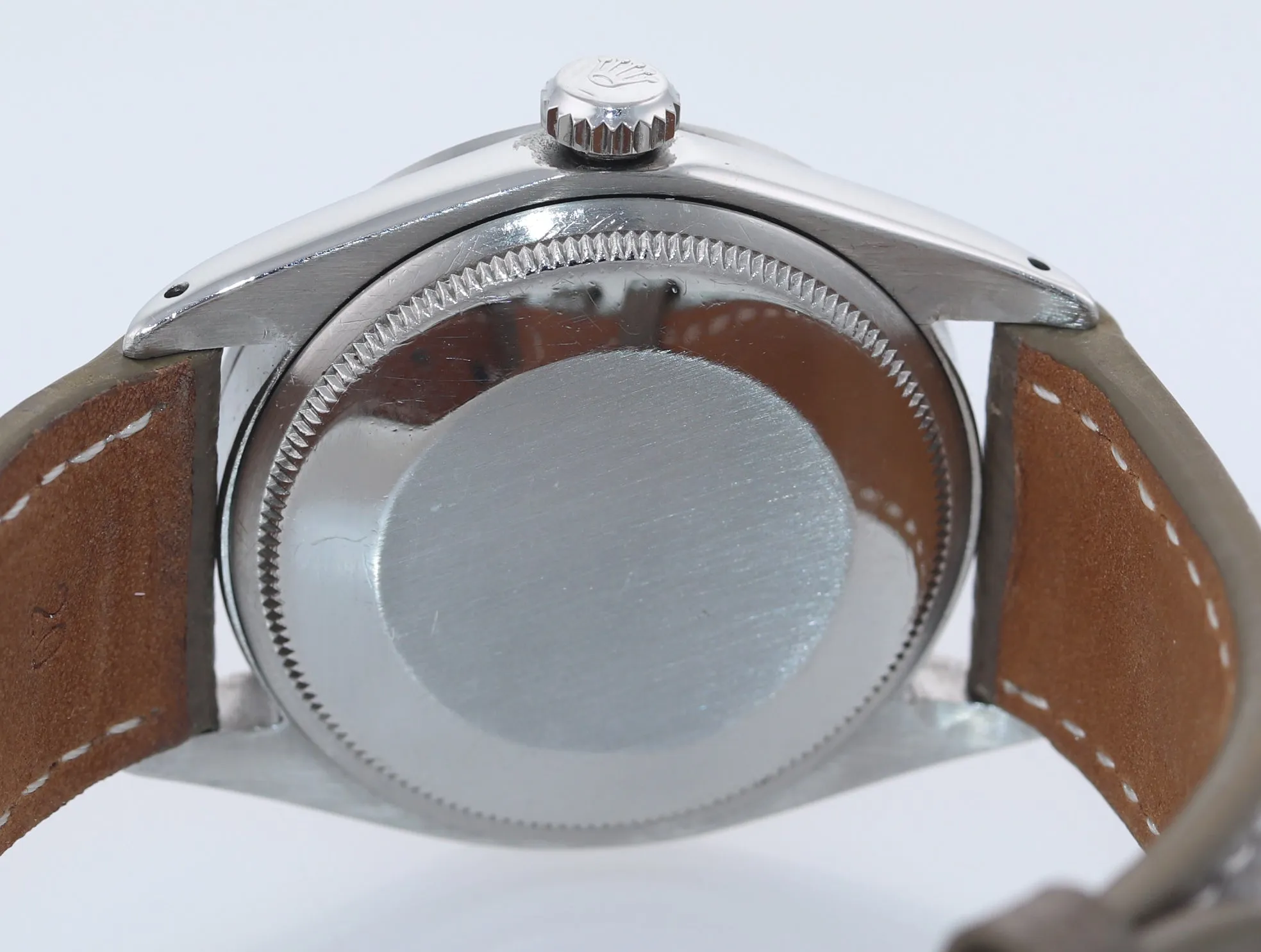 Rolex Blue Stick Dial 34mm Hodinkee Leather Steel Bezel 1500 Date Watch