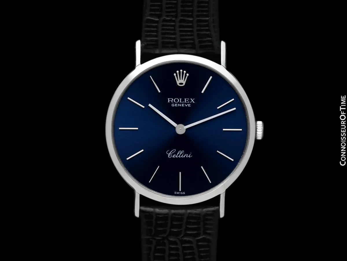Rolex Cellini Mens 18K Gold Ref. 4112 Handwound Dress Watch - 18K White Gold