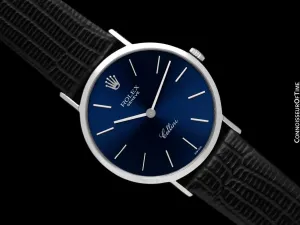 Rolex Cellini Mens 18K Gold Ref. 4112 Handwound Dress Watch - 18K White Gold