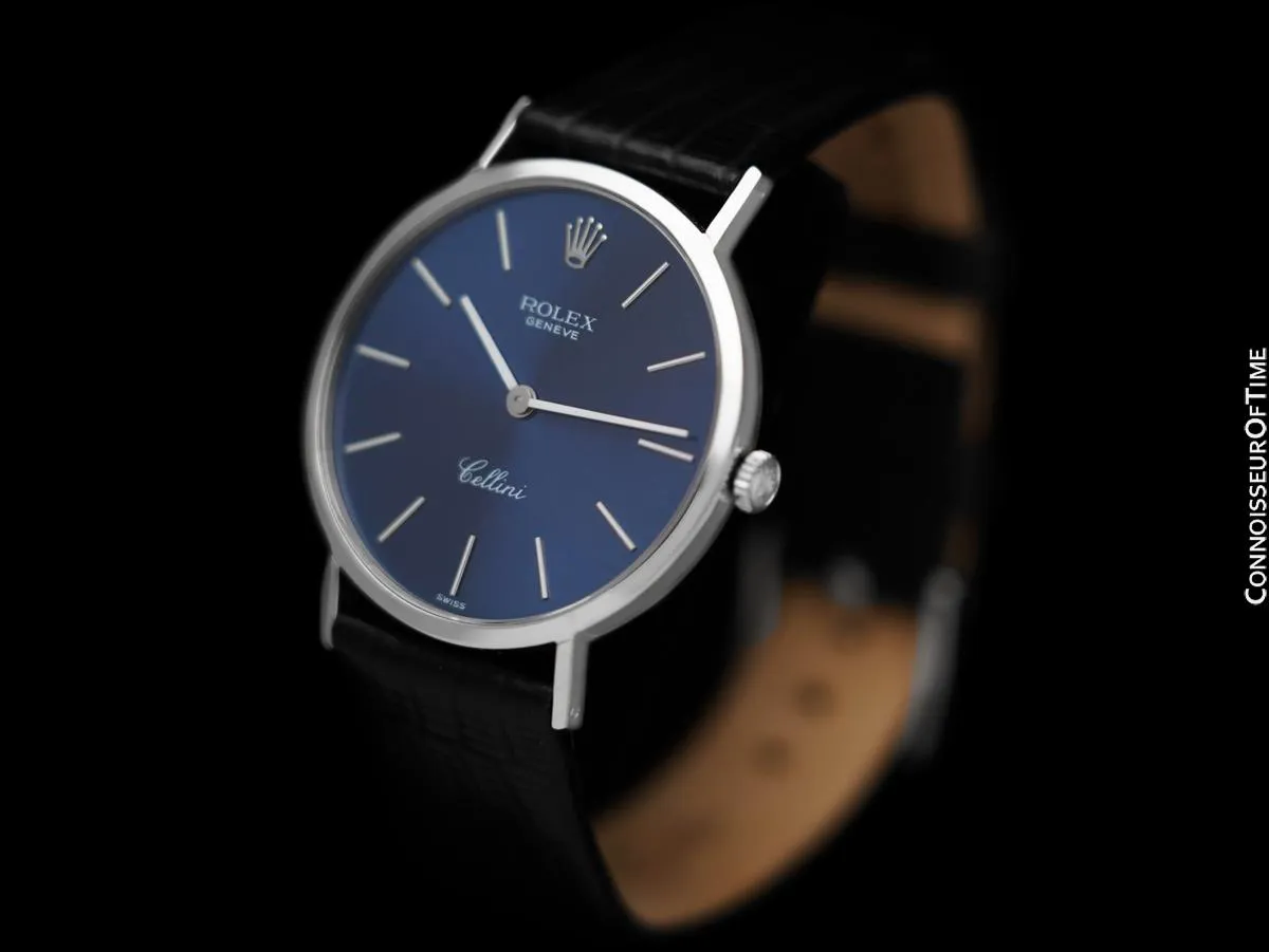 Rolex Cellini Mens 18K Gold Ref. 4112 Handwound Dress Watch - 18K White Gold