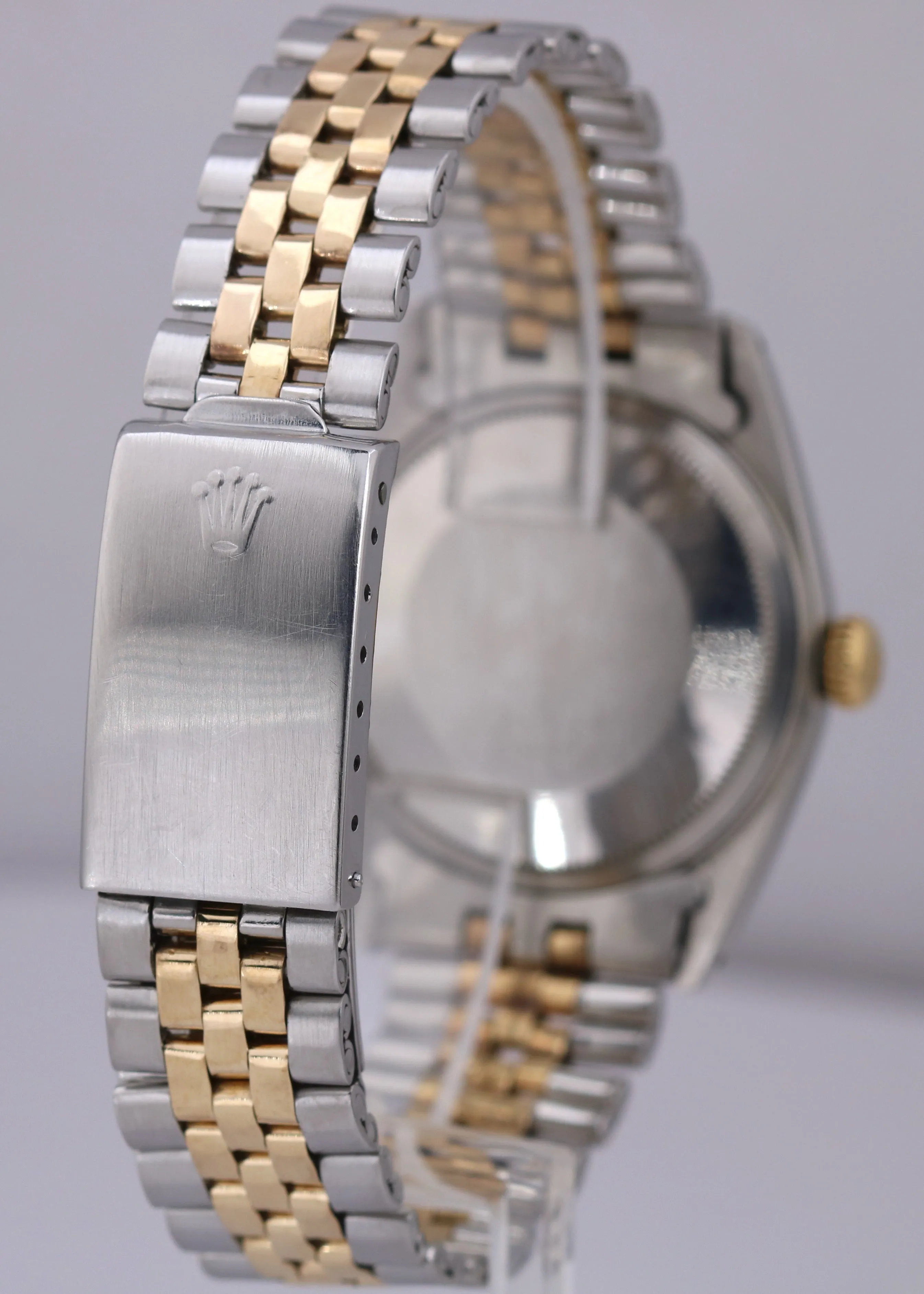 Rolex DateJust 36mm CHAMPAGNE PIE PAN Stainless Steel 18K Fluted JUBILEE 1601