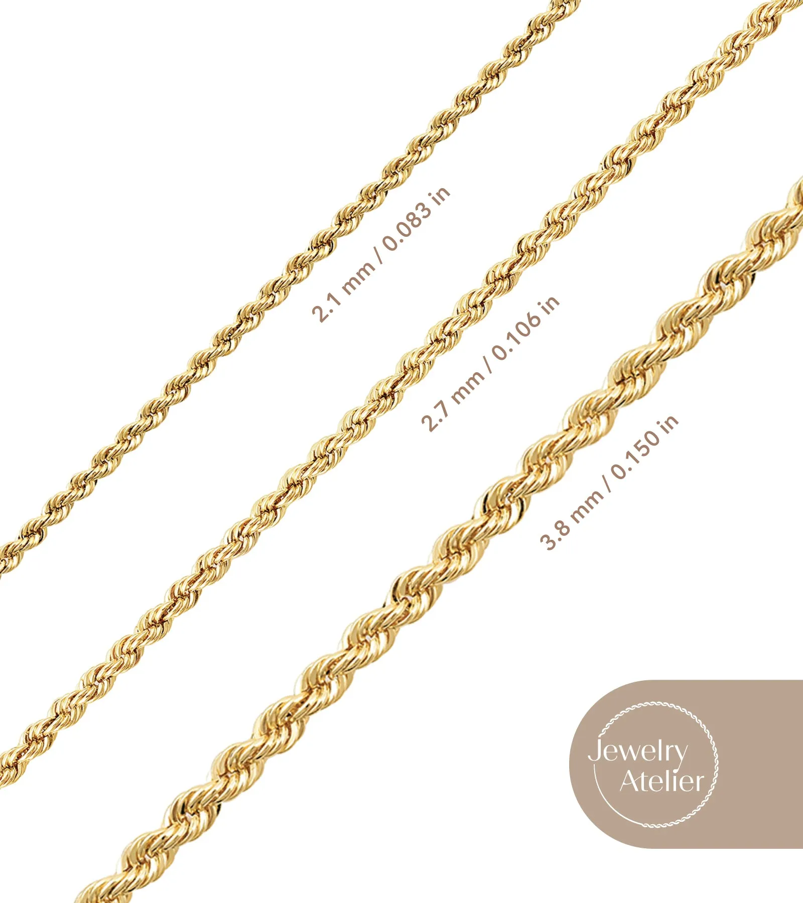 Rope Chain Necklace (3.8mm)