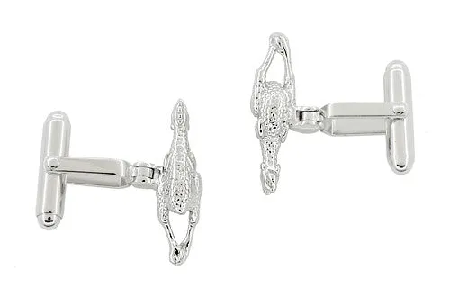 Rubber Chicken Cufflinks in Sterling Silver