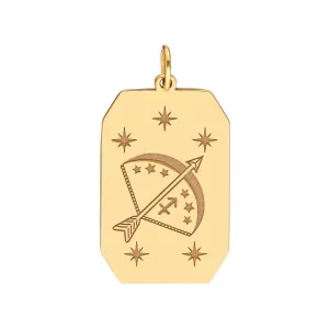 Sagittarius Engraved Pendant