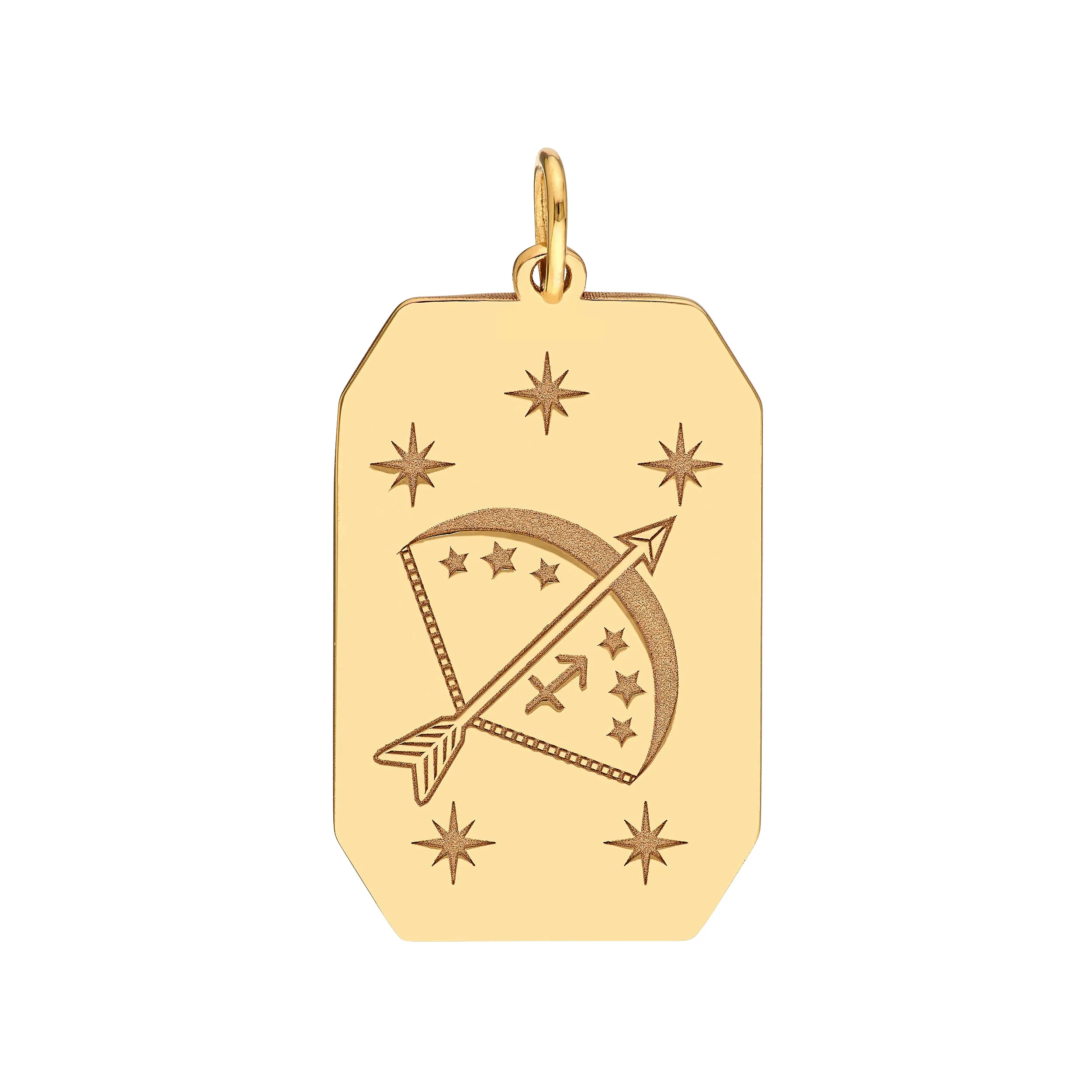 Sagittarius Engraved Pendant