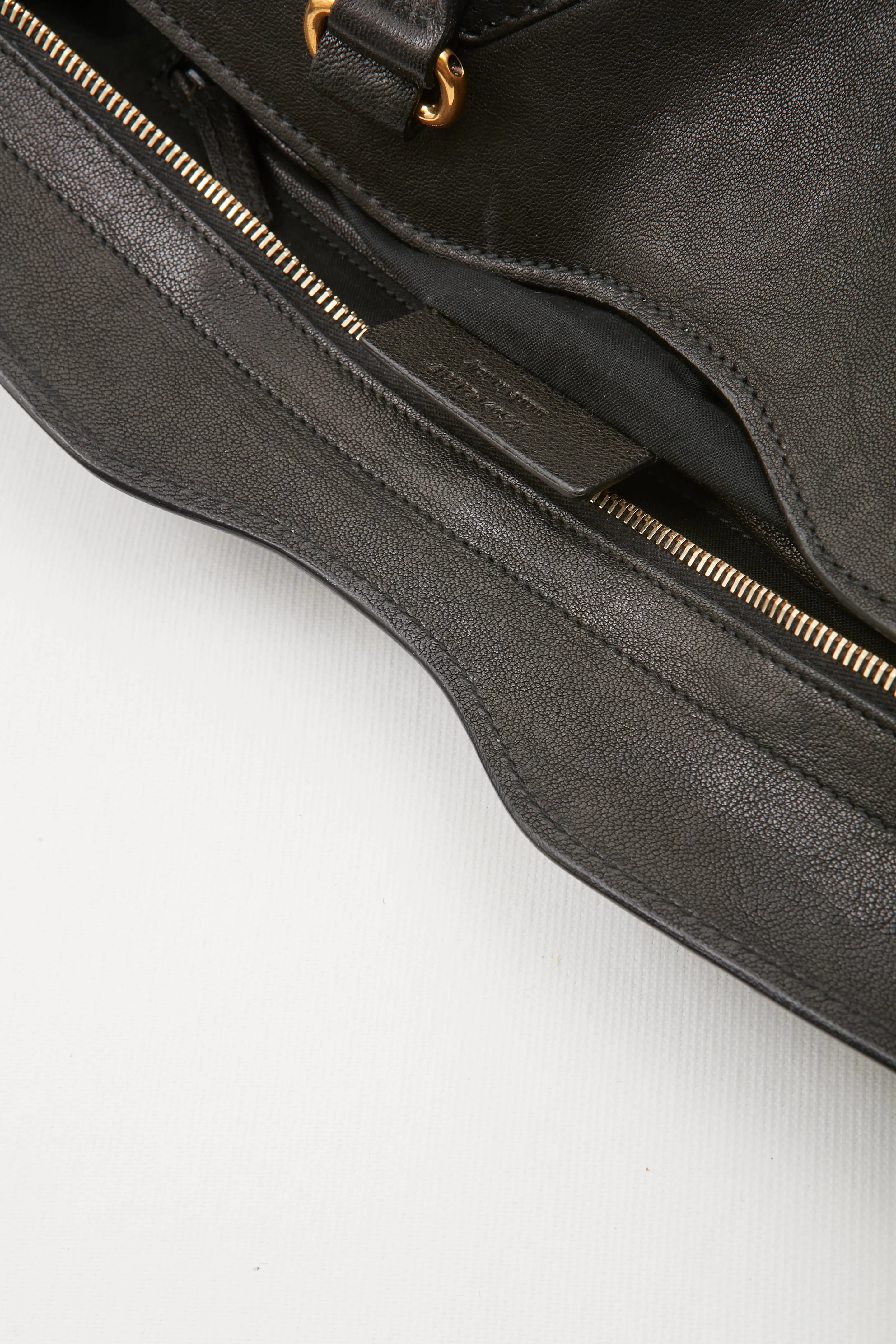 Saint Laurent Black Leather Chyc Cabas Tote Bag