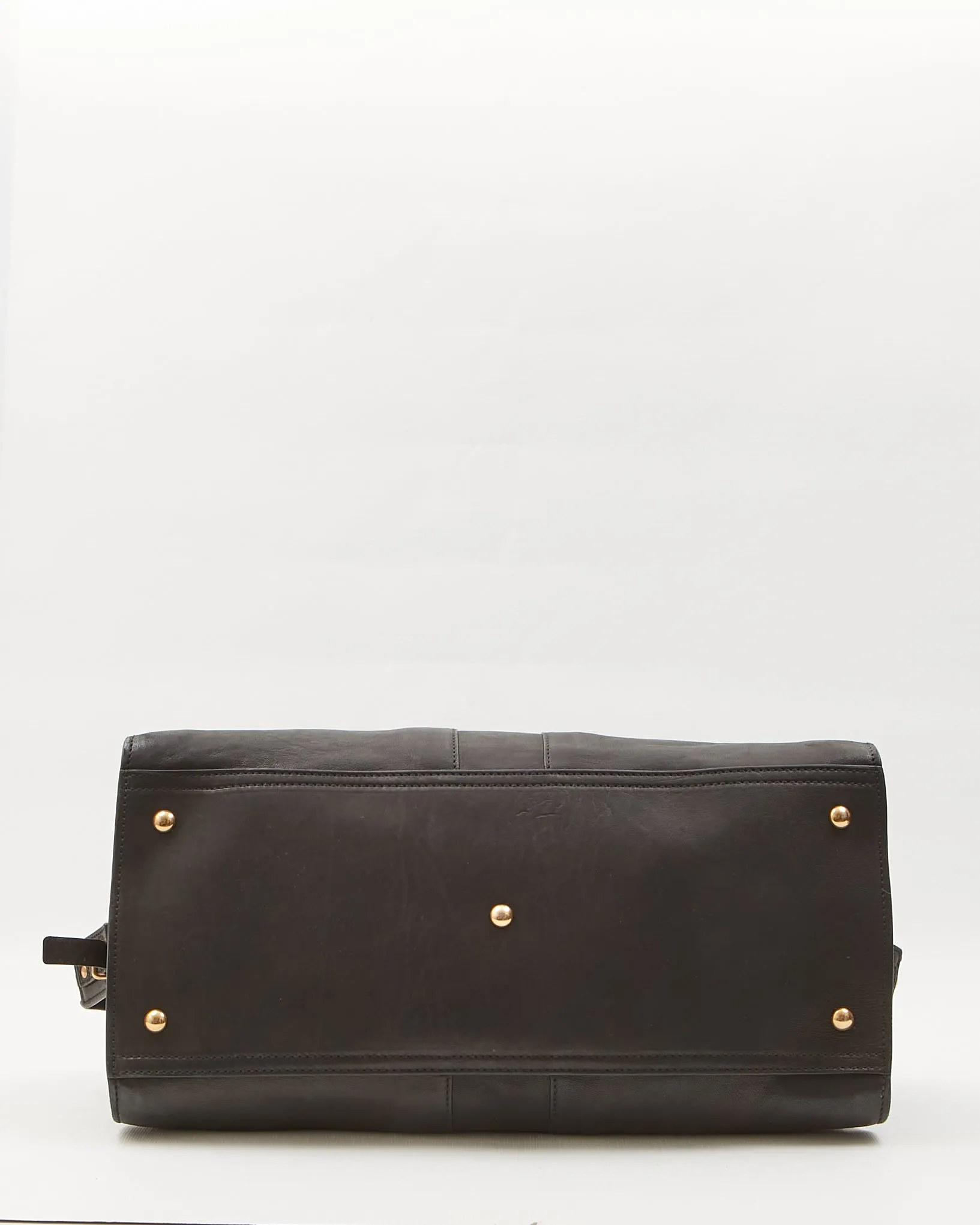 Saint Laurent Black Leather Chyc Cabas Tote Bag