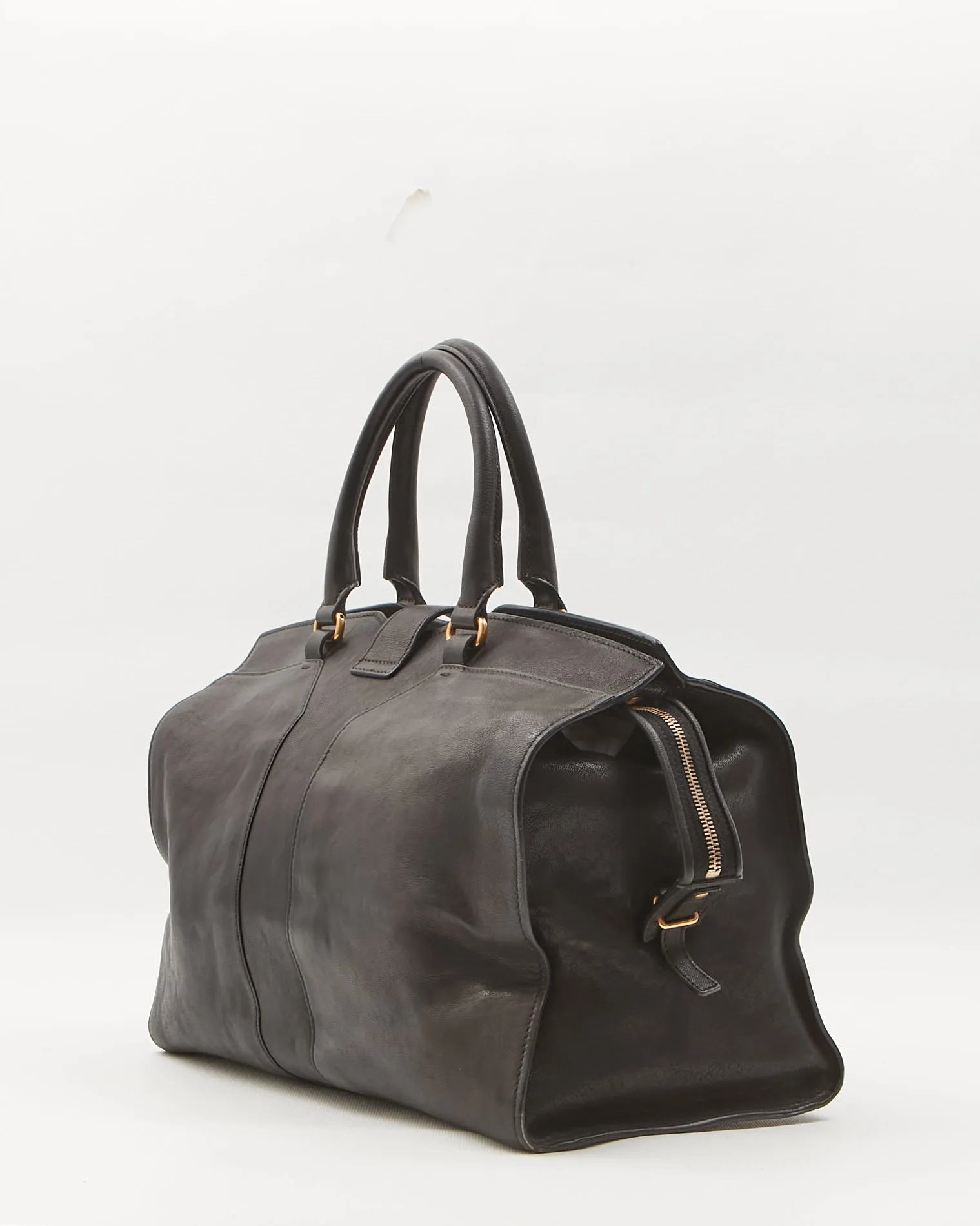 Saint Laurent Black Leather Chyc Cabas Tote Bag