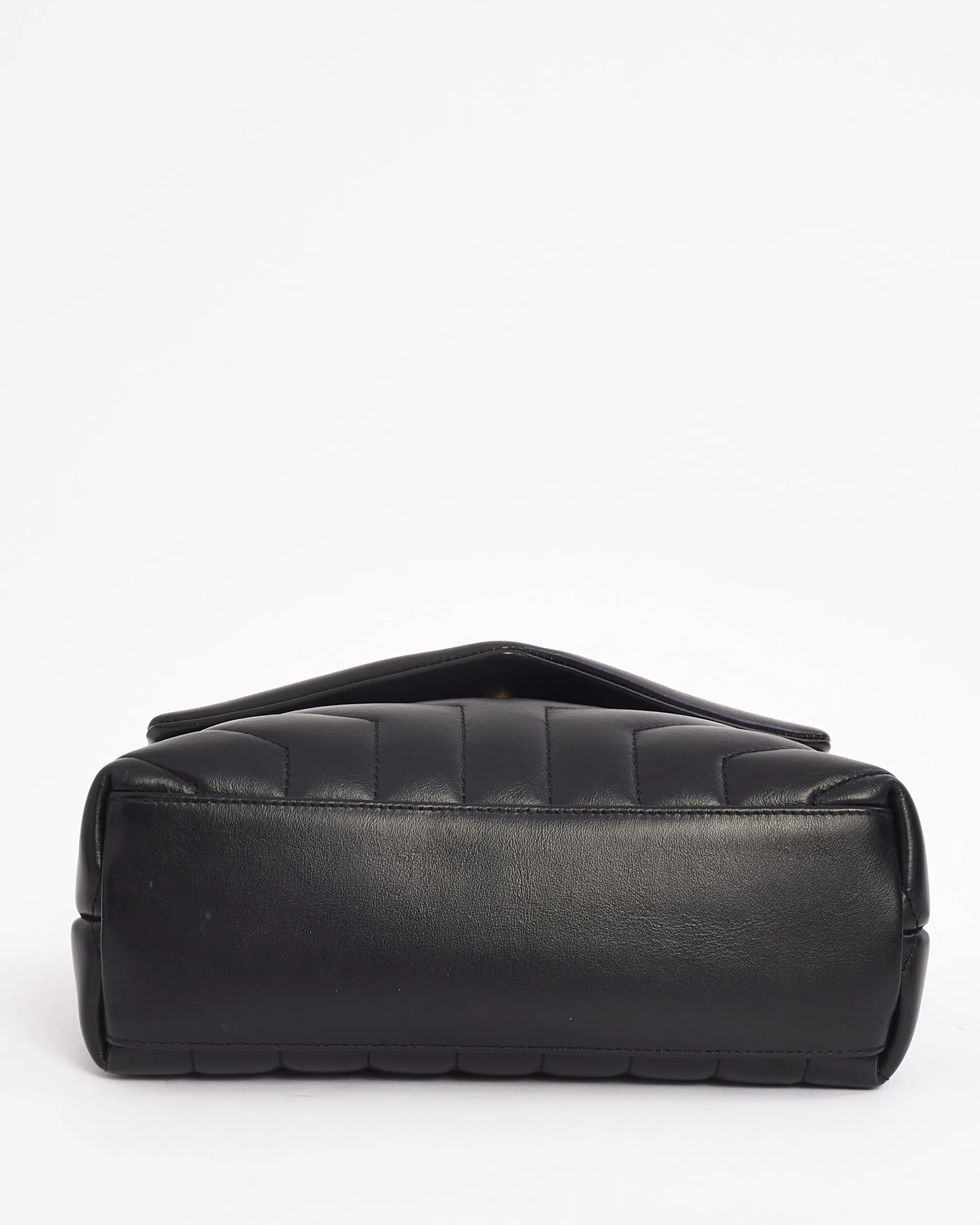 Saint Laurent Black Quilted 'Y' Leather Loulou Small Chain Bag