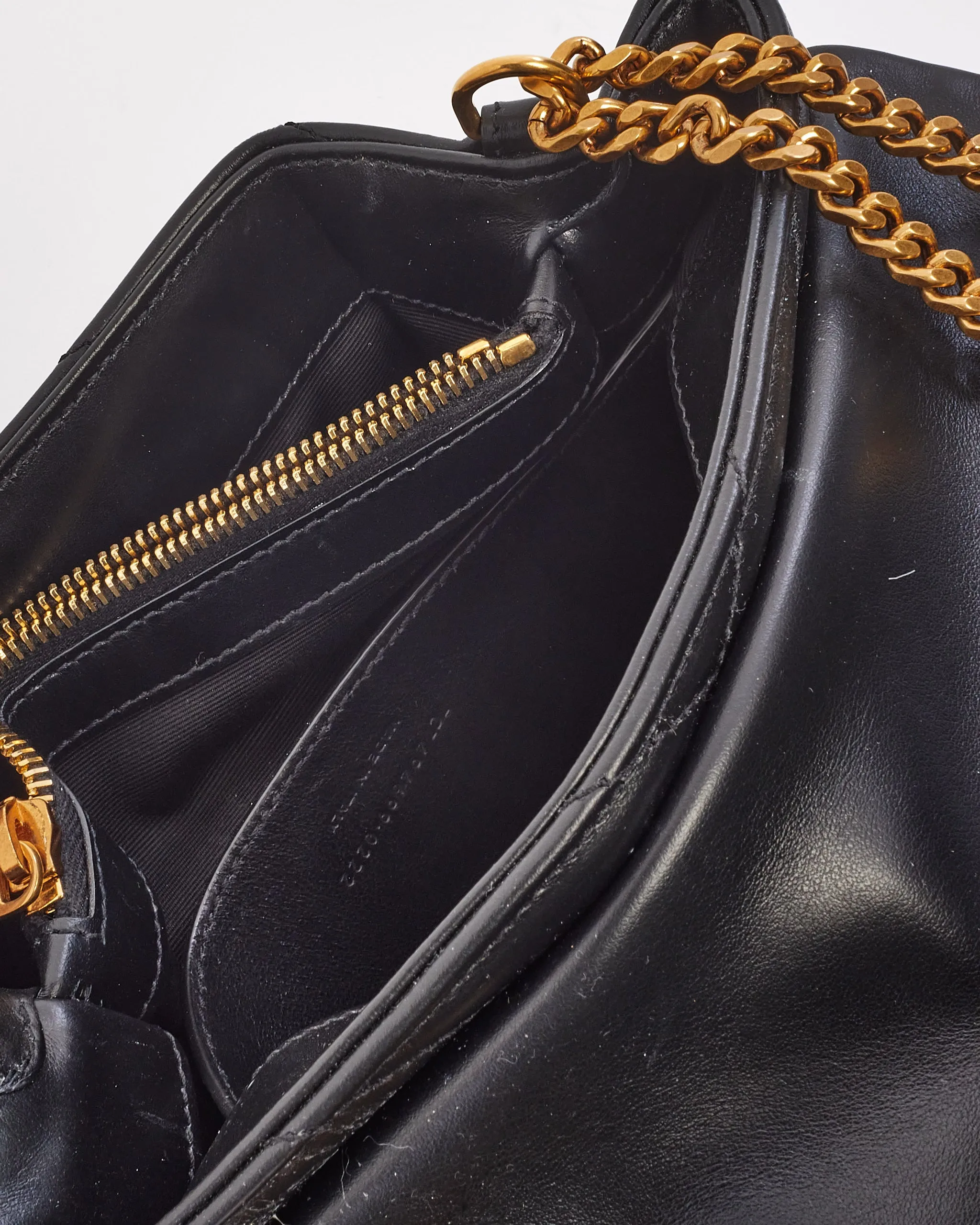 Saint Laurent Black Quilted 'Y' Leather Loulou Small Chain Bag