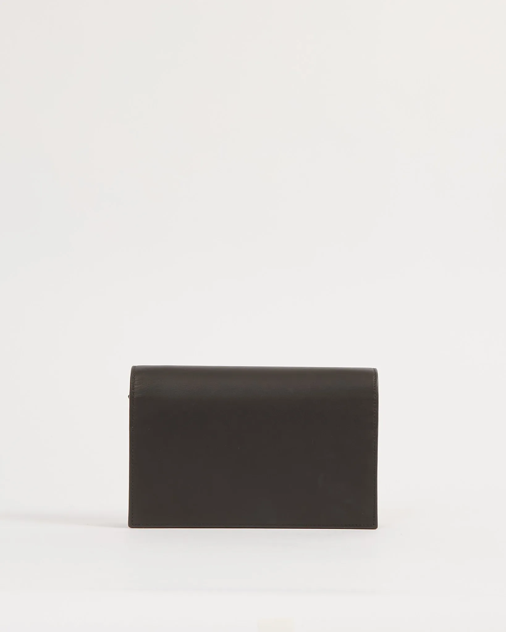 Saint Laurent Black Smooth Classic Monogram Kate Tassel Chain Wallet