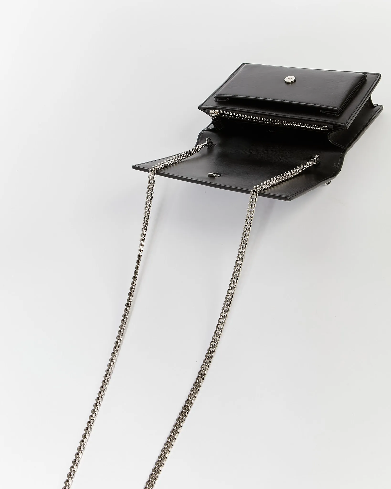 Saint Laurent Black Sunset Wallet On Chain
