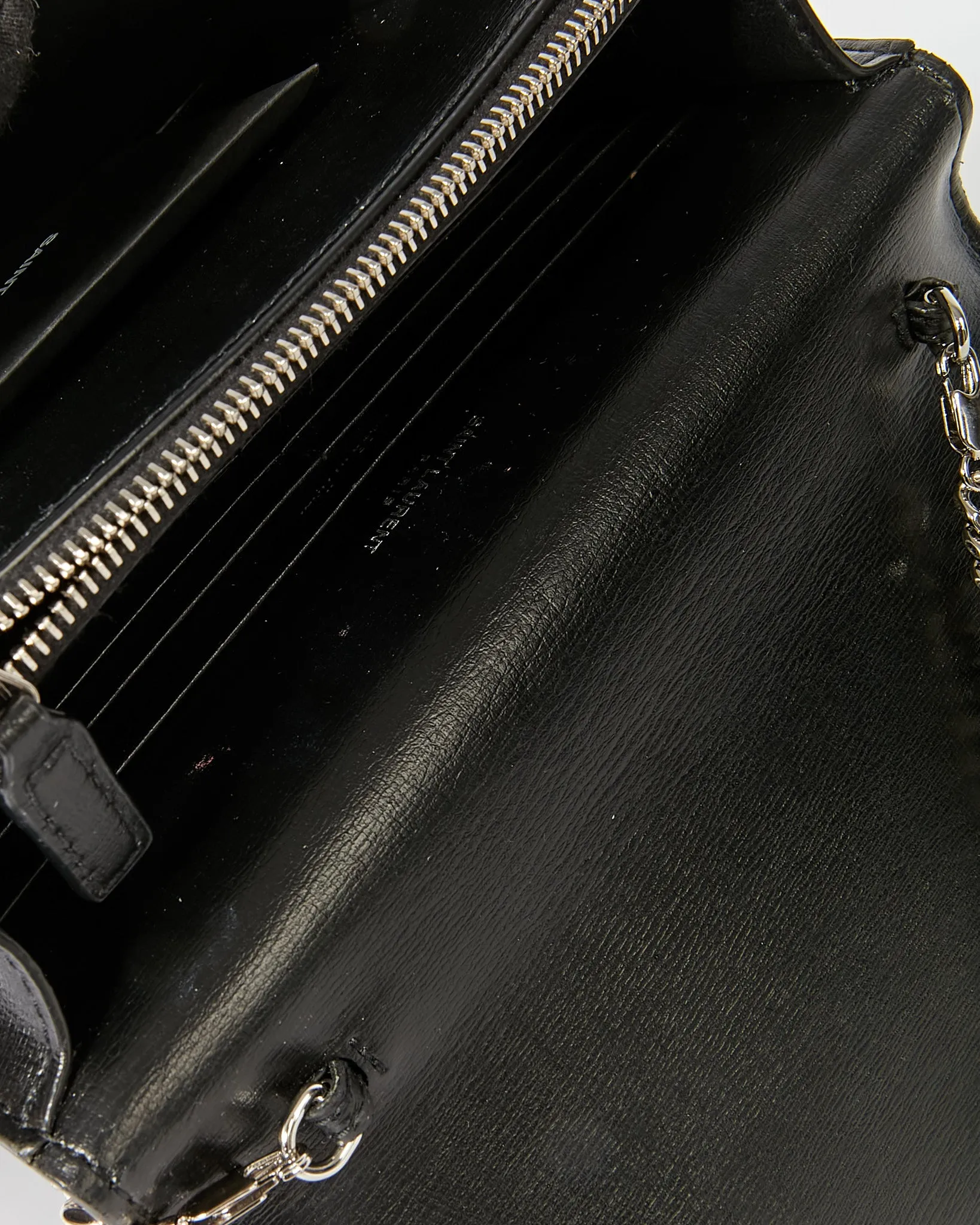 Saint Laurent Black Sunset Wallet On Chain