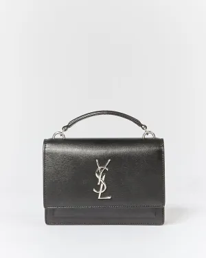 Saint Laurent Black Sunset Wallet On Chain