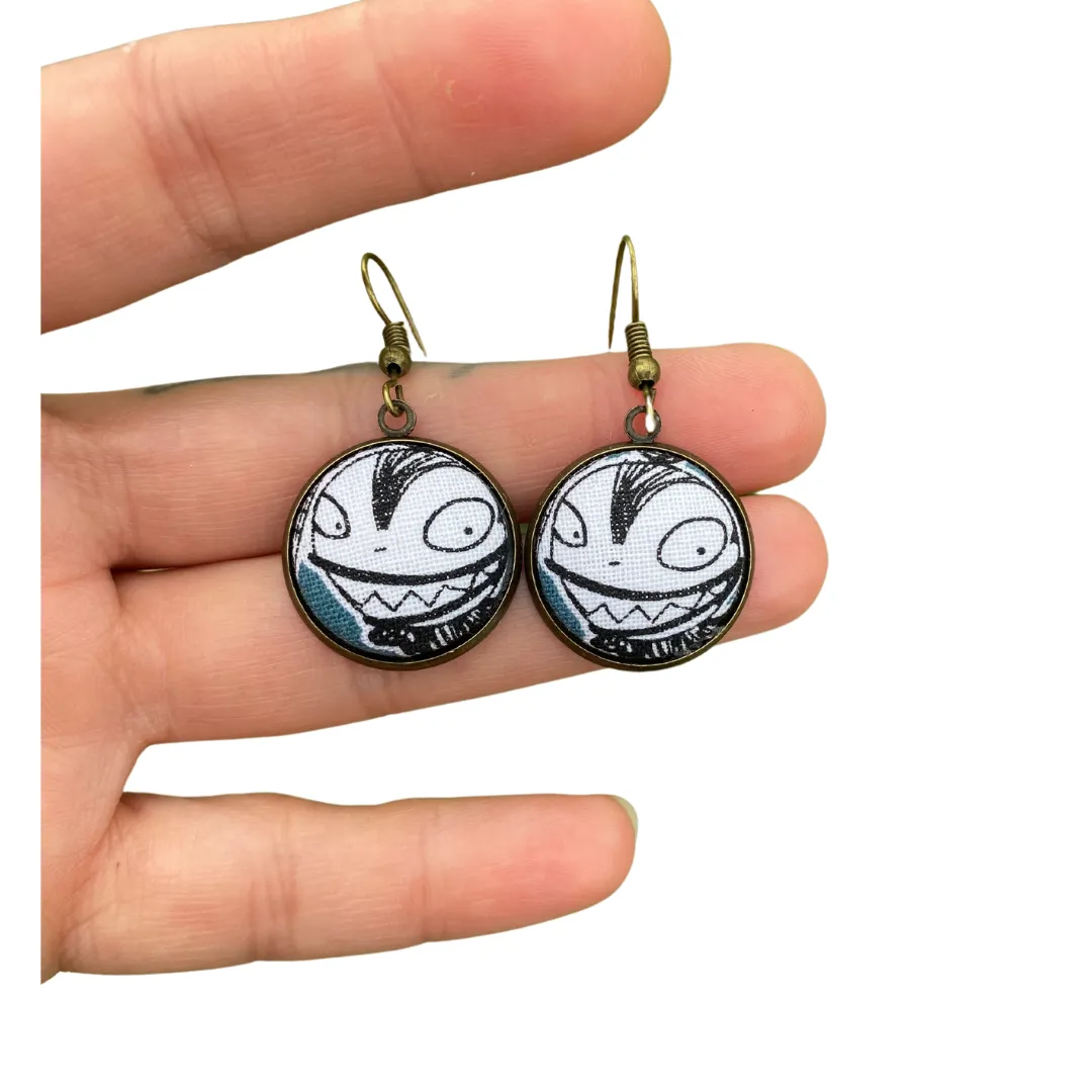 Scary Teddy Dangle Earrings Gift
