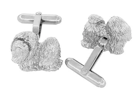 Shih-Tzu Cufflinks in Sterling Silver