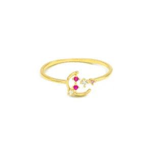 Shy Moon Ring