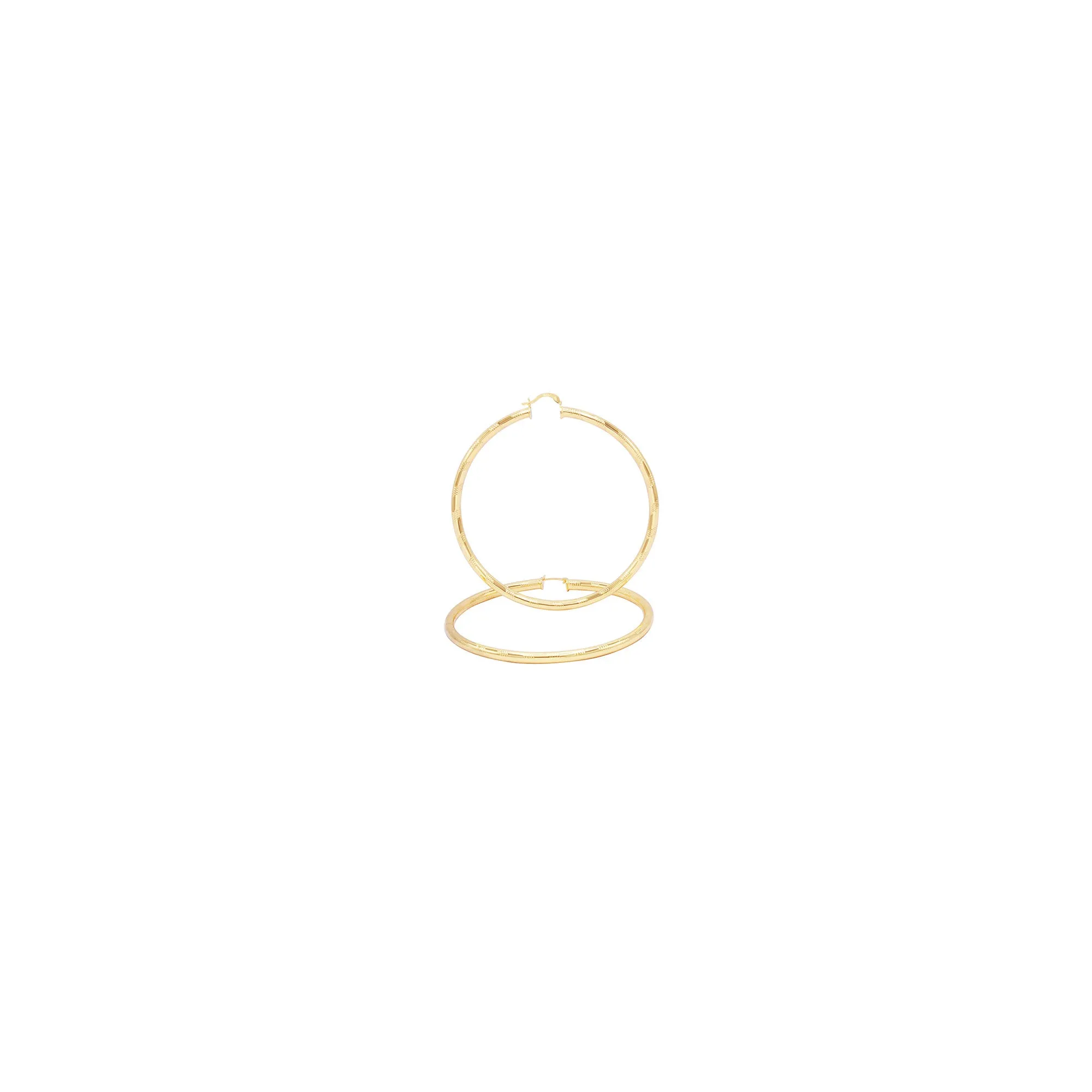Slit Cut 14K Gold-Filled Hoop Earrings For Women 25 - 80 mm